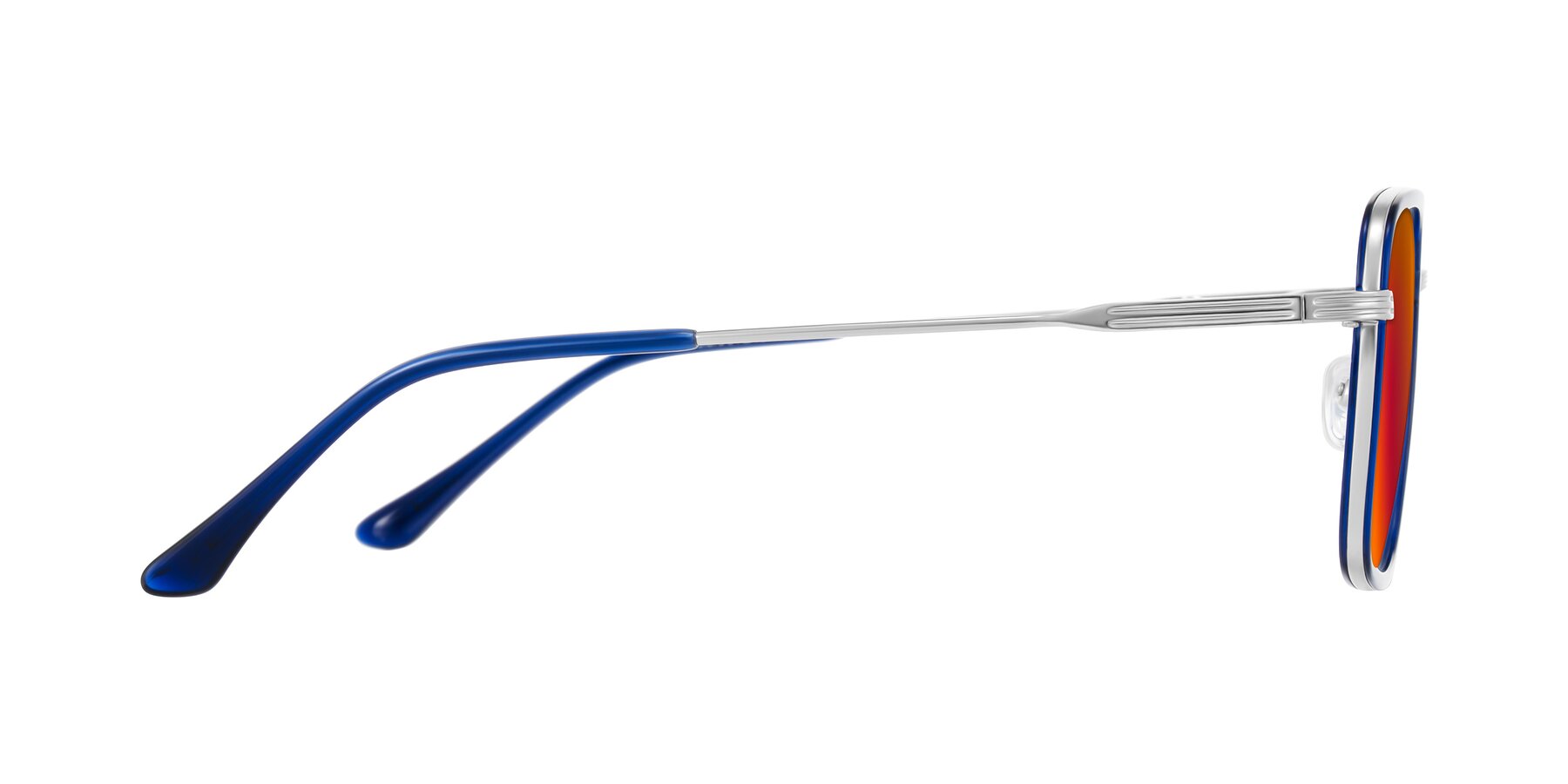 Side of Guadiaro in Blue/Silver with Red Gold Mirrored Lenses