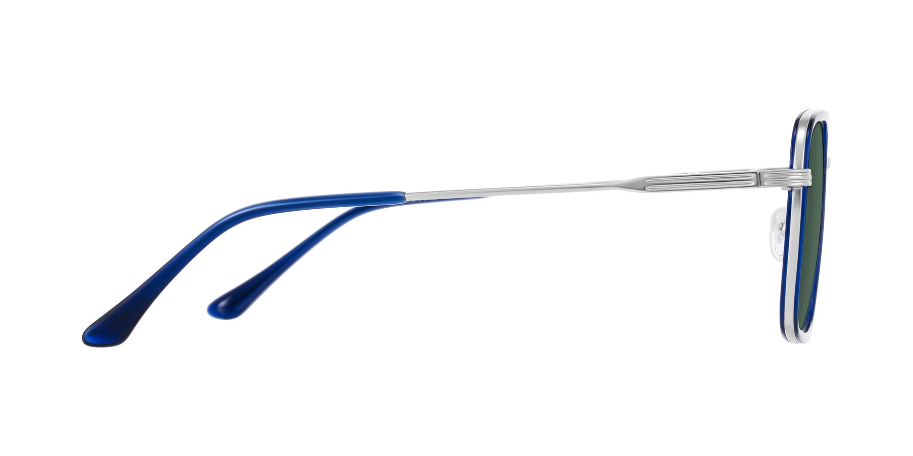 Side of Guadiaro in Blue/Silver with Green Polarized Lenses
