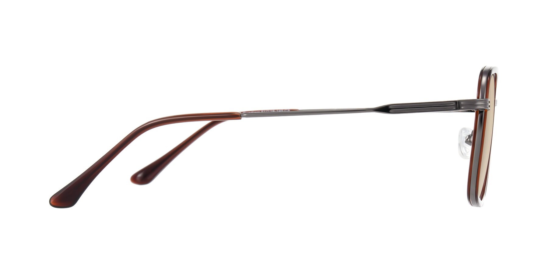 Side of Guadiaro in Brown/Gunmetal with Light Brown Tinted Lenses
