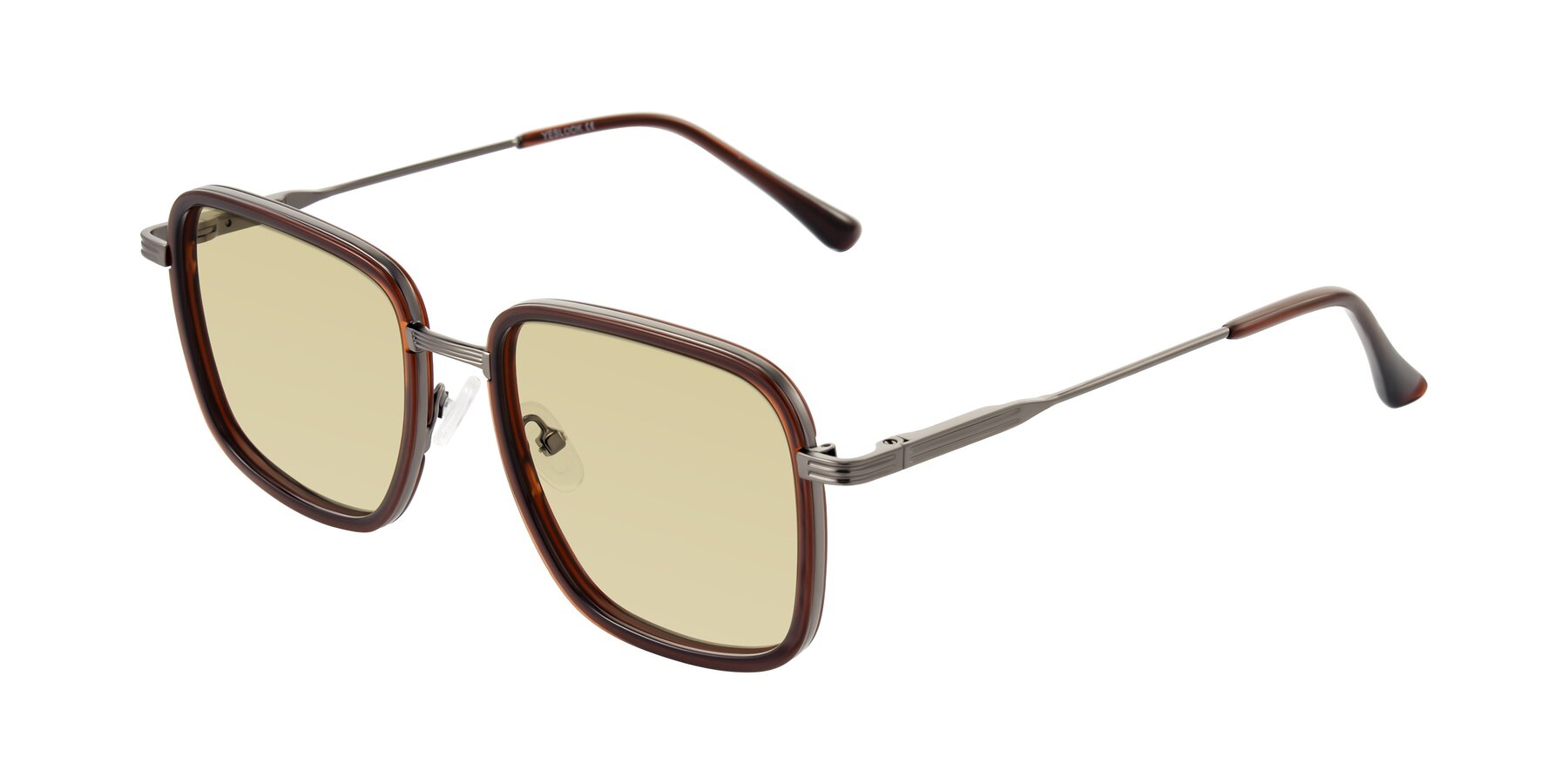 Angle of Guadiaro in Brown/Gunmetal with Light Champagne Tinted Lenses