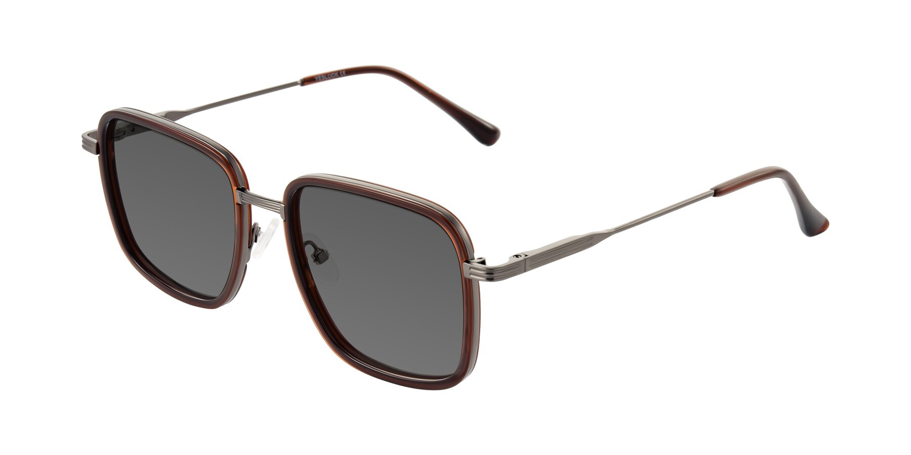 Angle of Guadiaro in Brown/Gunmetal with Medium Gray Tinted Lenses