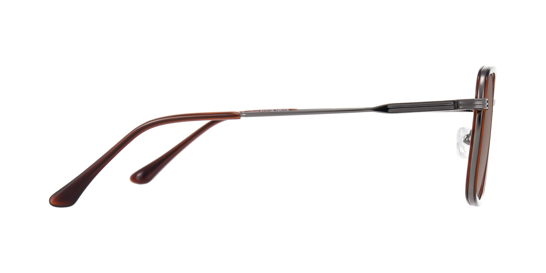 Side of Guadiaro in Brown/Gunmetal with Medium Brown Tinted Lenses