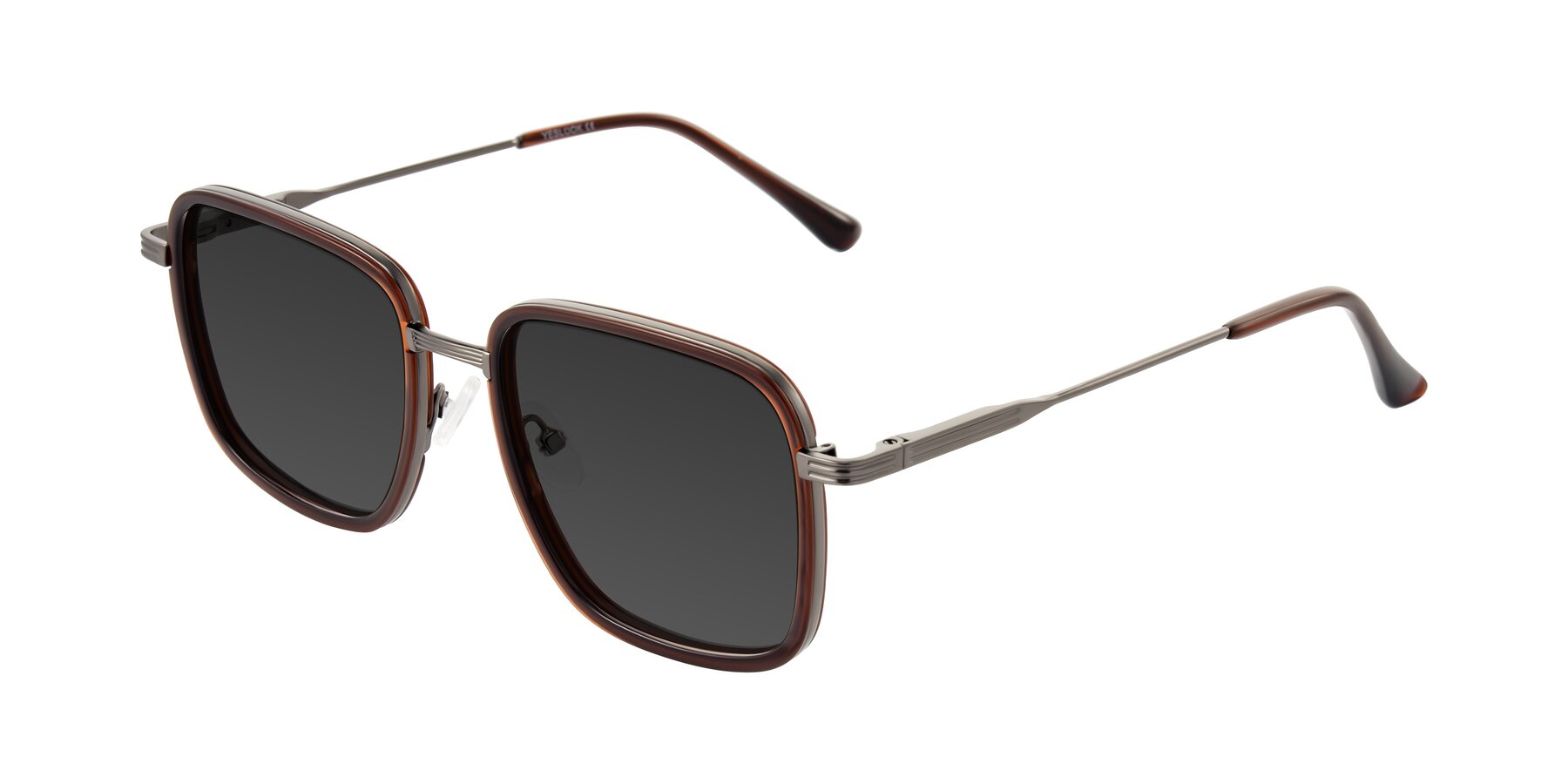 Angle of Guadiaro in Brown/Gunmetal with Gray Tinted Lenses