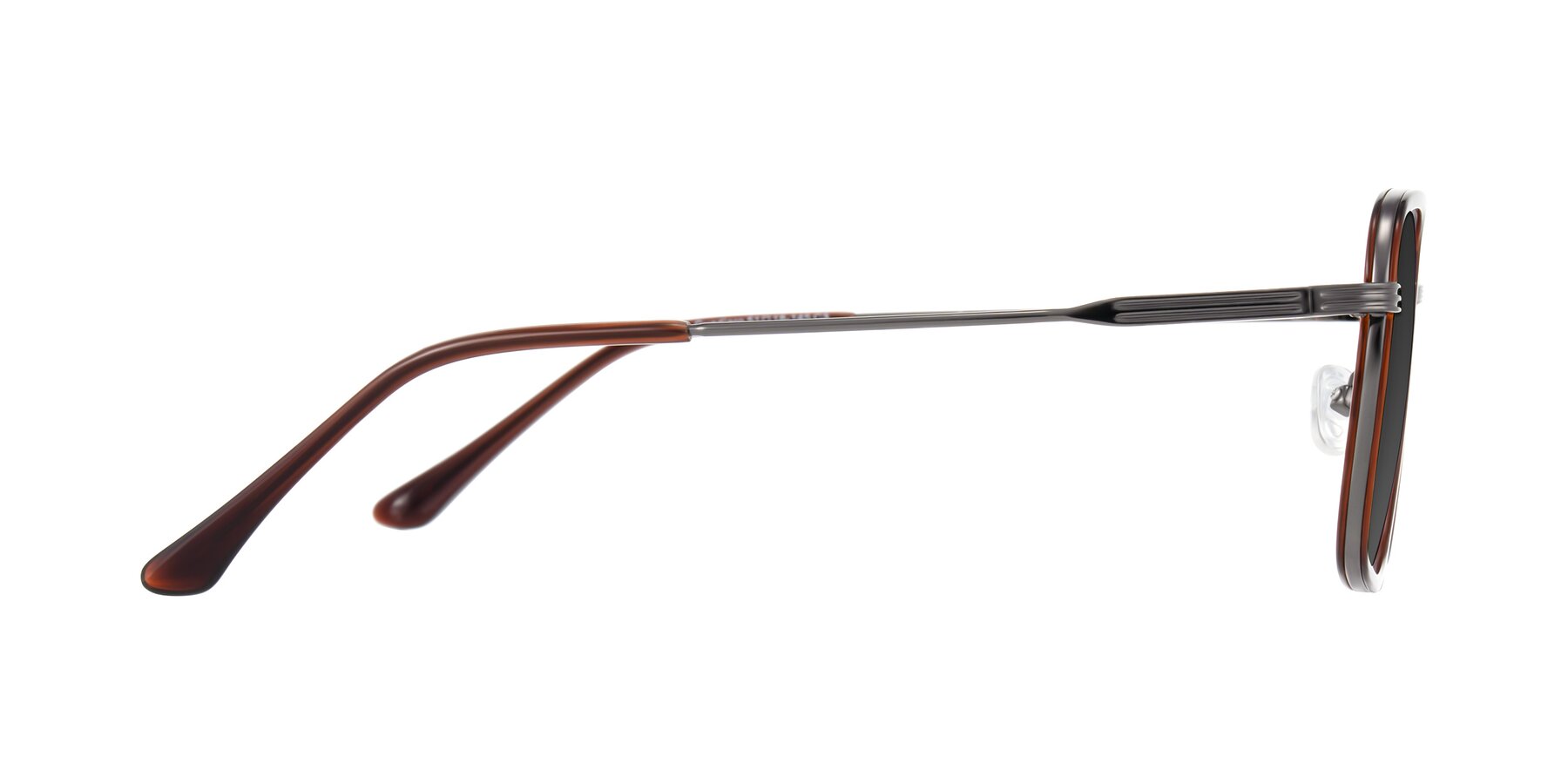 Side of Guadiaro in Brown/Gunmetal with Gray Tinted Lenses