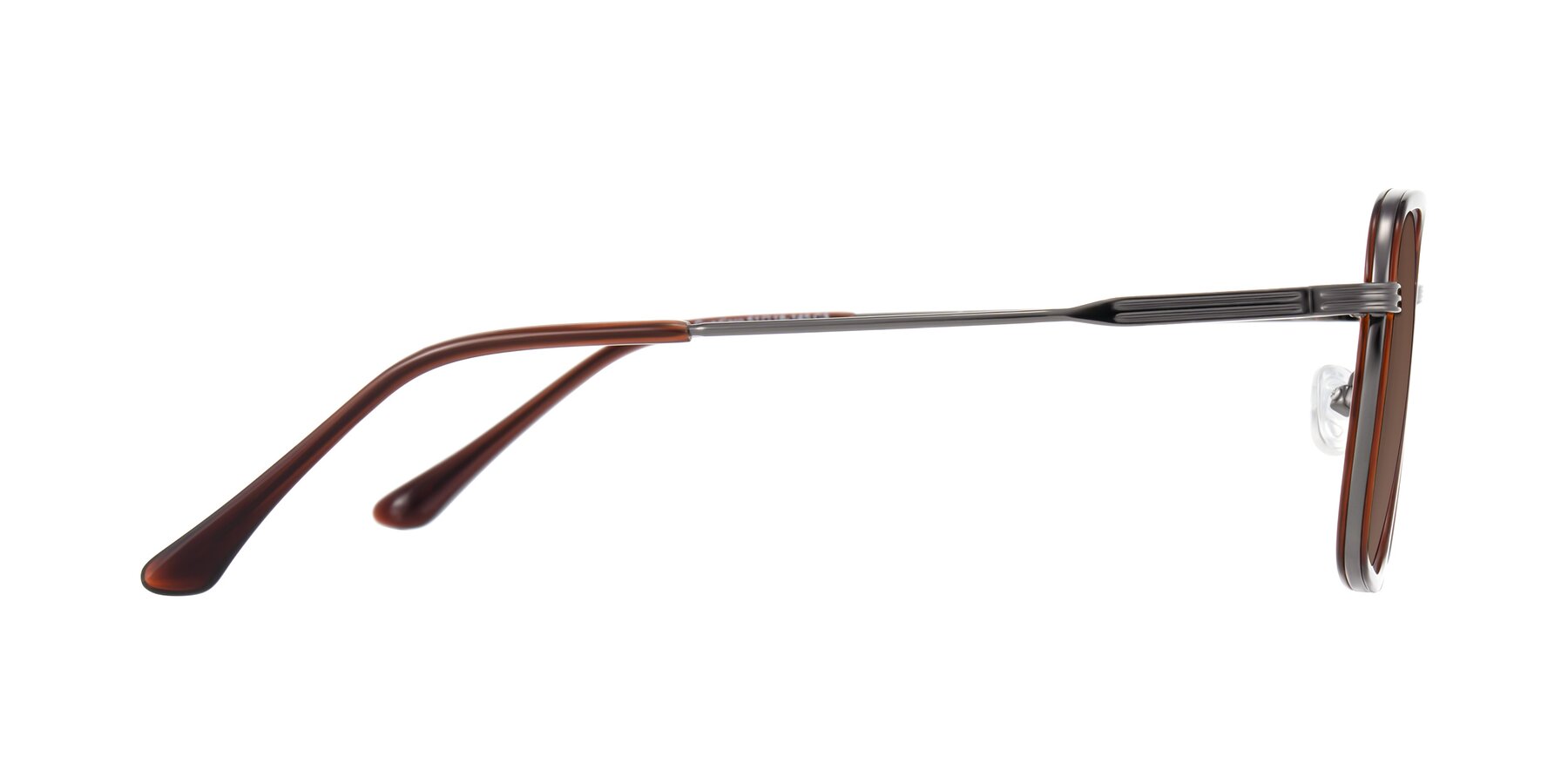 Side of Guadiaro in Brown/Gunmetal with Brown Tinted Lenses