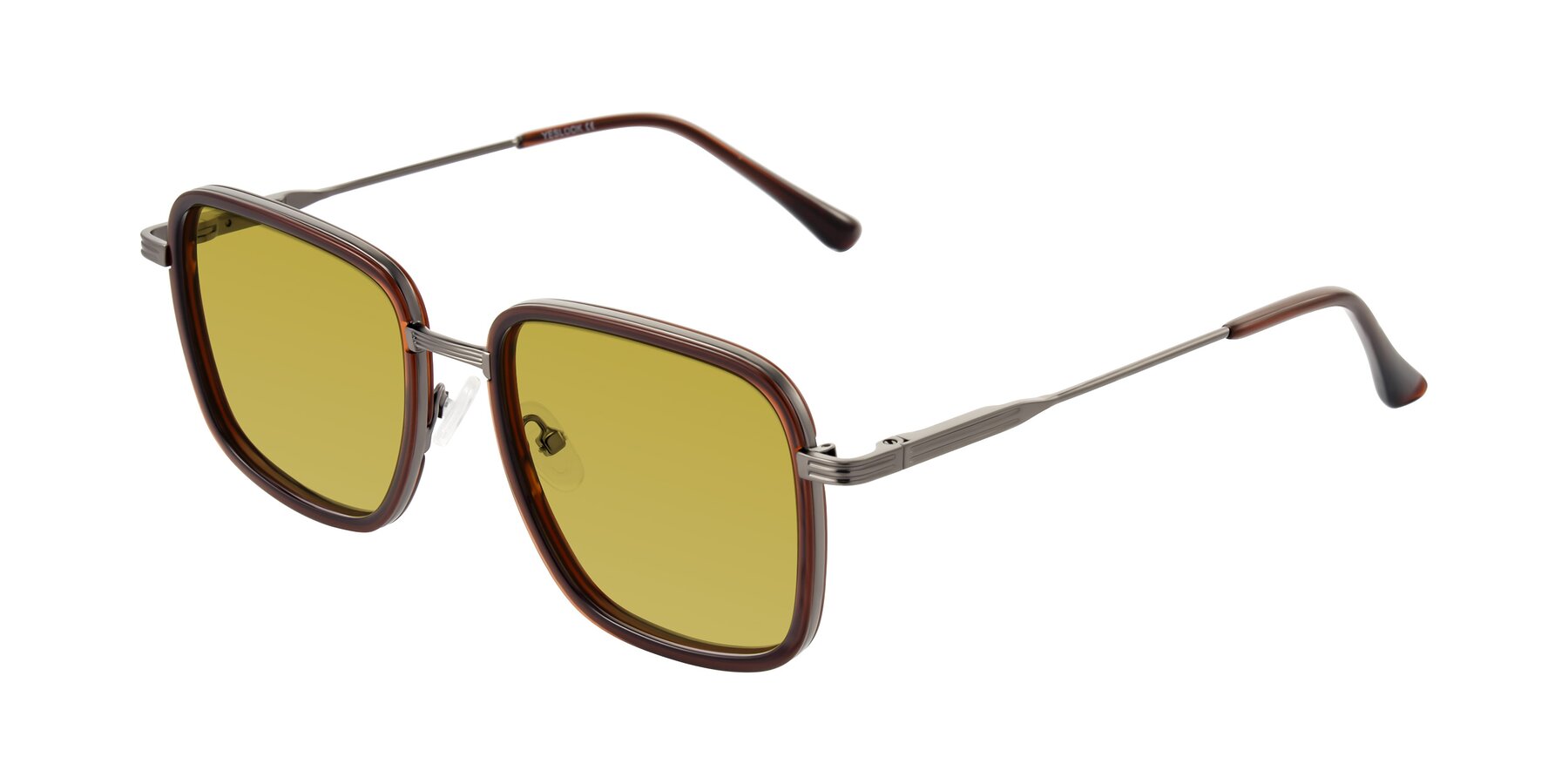Angle of Guadiaro in Brown/Gunmetal with Champagne Tinted Lenses