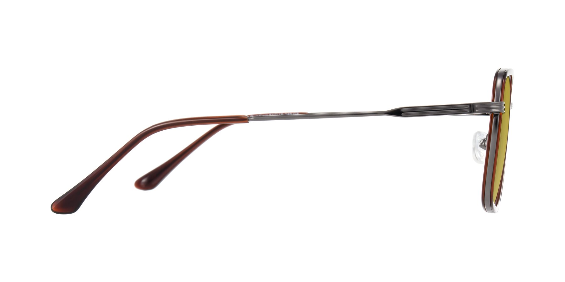Side of Guadiaro in Brown/Gunmetal with Champagne Tinted Lenses