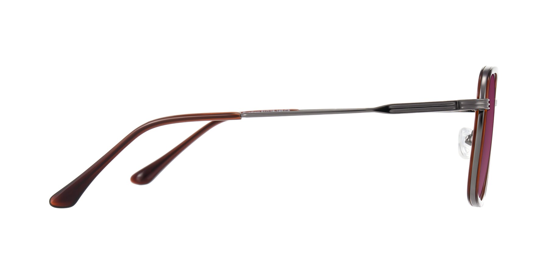 Side of Guadiaro in Brown/Gunmetal with Wine Tinted Lenses