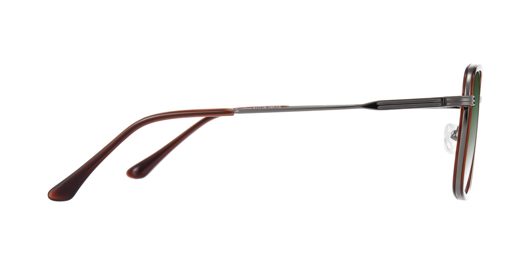 Side of Guadiaro in Brown/Gunmetal with Green Gradient Lenses