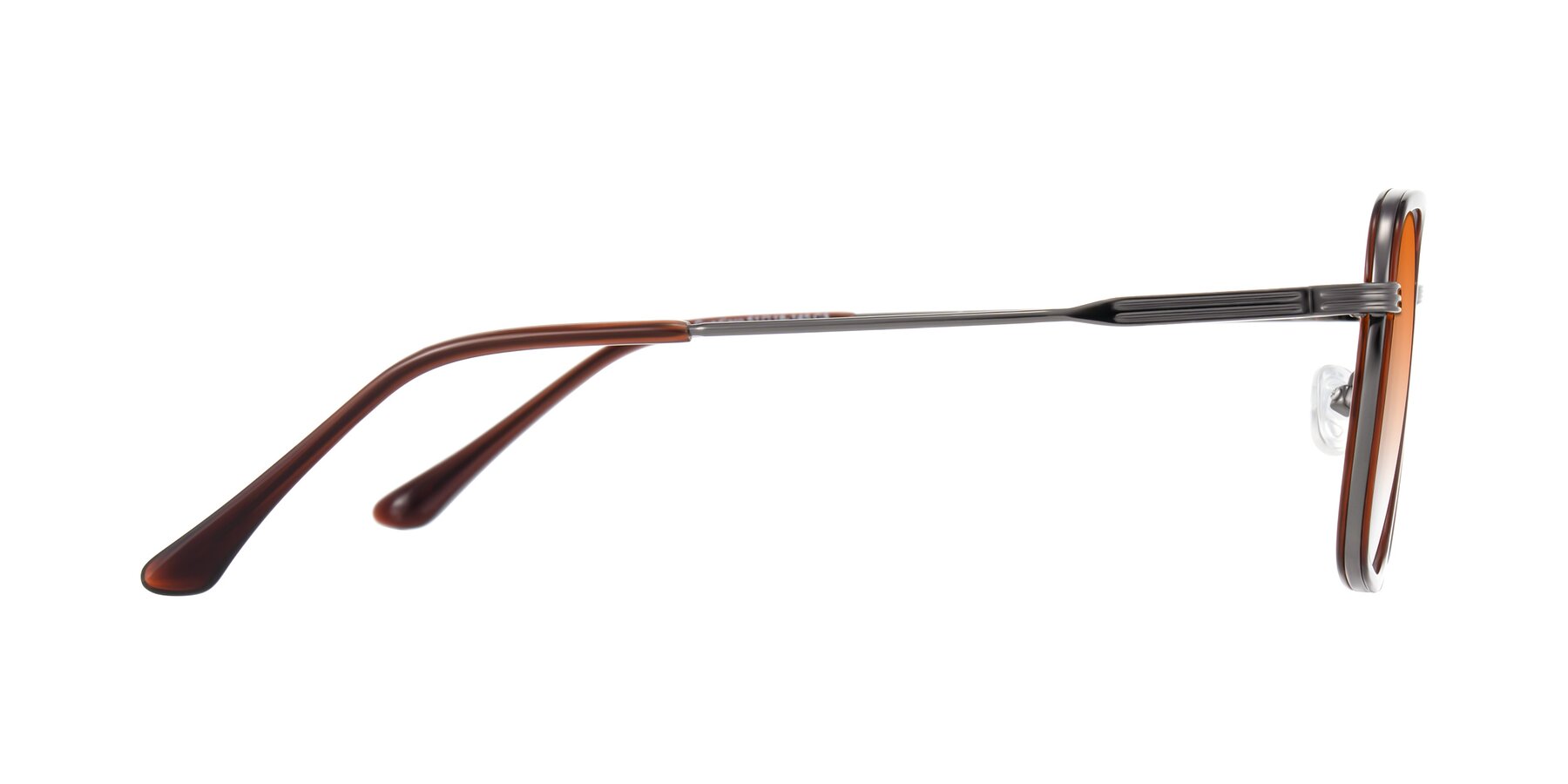 Side of Guadiaro in Brown/Gunmetal with Orange Gradient Lenses