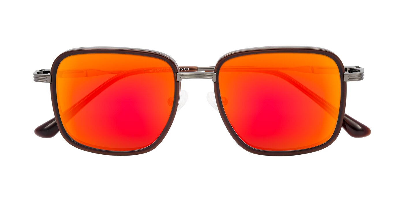 Guadiaro - Brown/Gunmetal Flash Mirrored Sunglasses