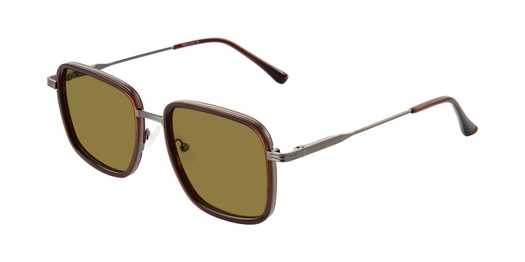 Angle of Guadiaro in Brown/Gunmetal with Brown Polarized Lenses