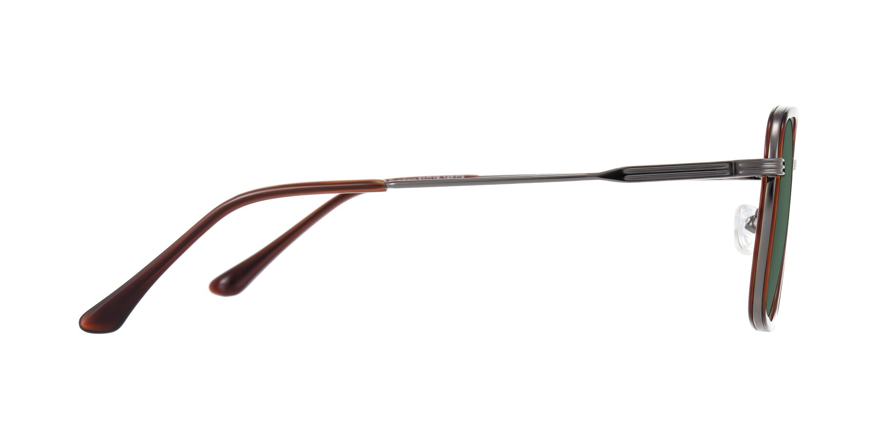 Side of Guadiaro in Brown/Gunmetal with Green Polarized Lenses