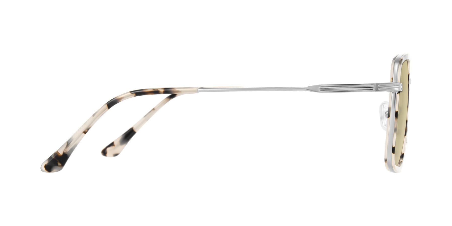 Side of Guadiaro in Ivory Tortoise/Silver with Light Champagne Tinted Lenses
