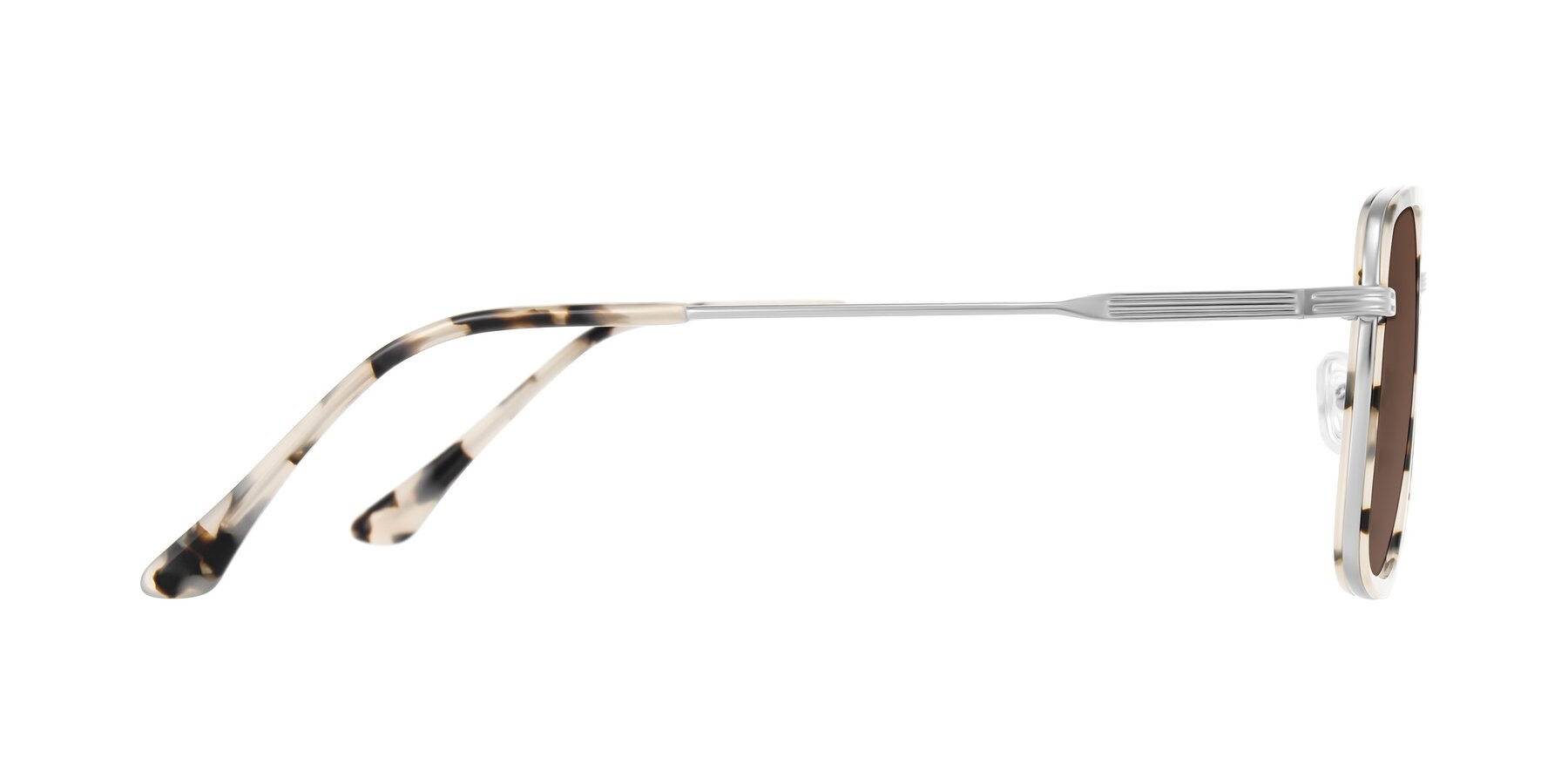 Side of Guadiaro in Ivory Tortoise/Silver with Brown Tinted Lenses