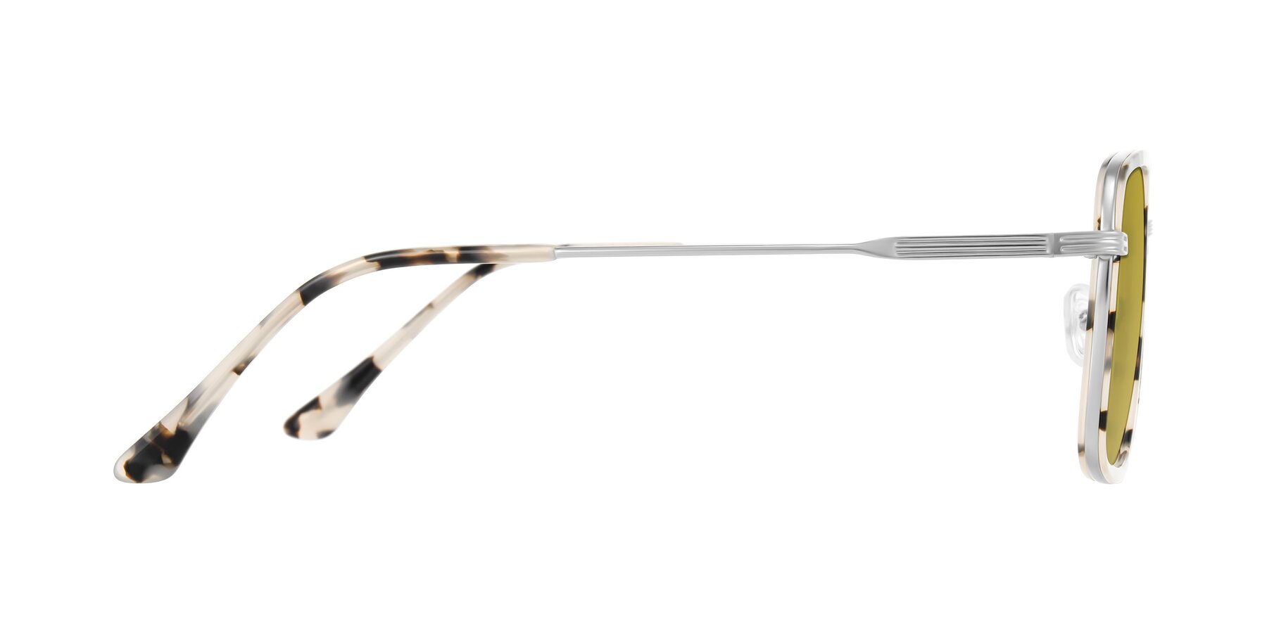 Side of Guadiaro in Ivory Tortoise/Silver with Champagne Tinted Lenses