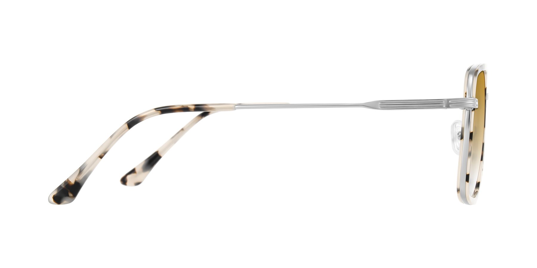 Side of Guadiaro in Ivory Tortoise/Silver with Champagne Gradient Lenses