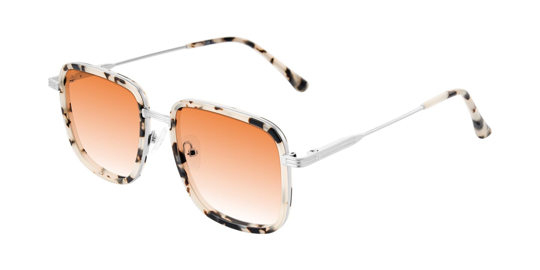 Angle of Guadiaro in Ivory Tortoise/Silver with Orange Gradient Lenses