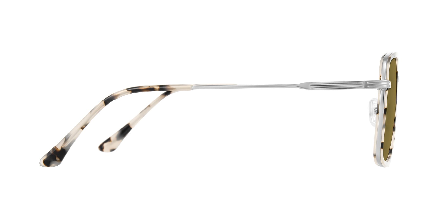 Side of Guadiaro in Ivory Tortoise/Silver with Brown Polarized Lenses