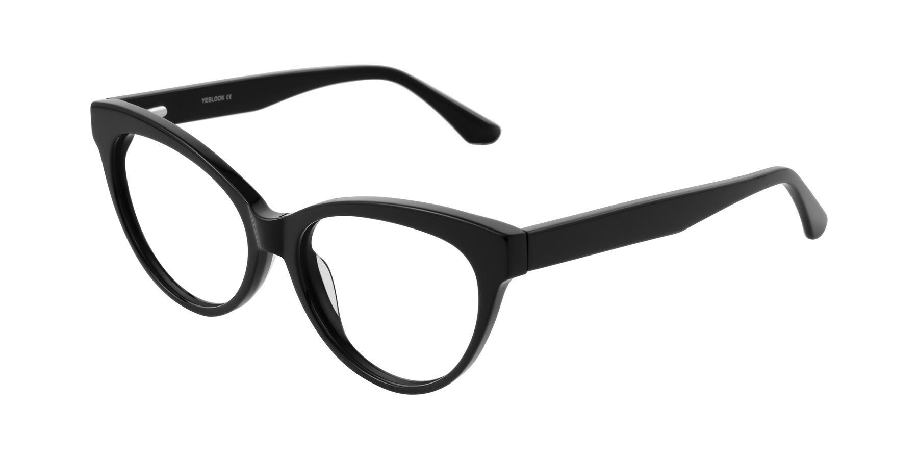Angle of Carrick in Black with Clear Eyeglass Lenses