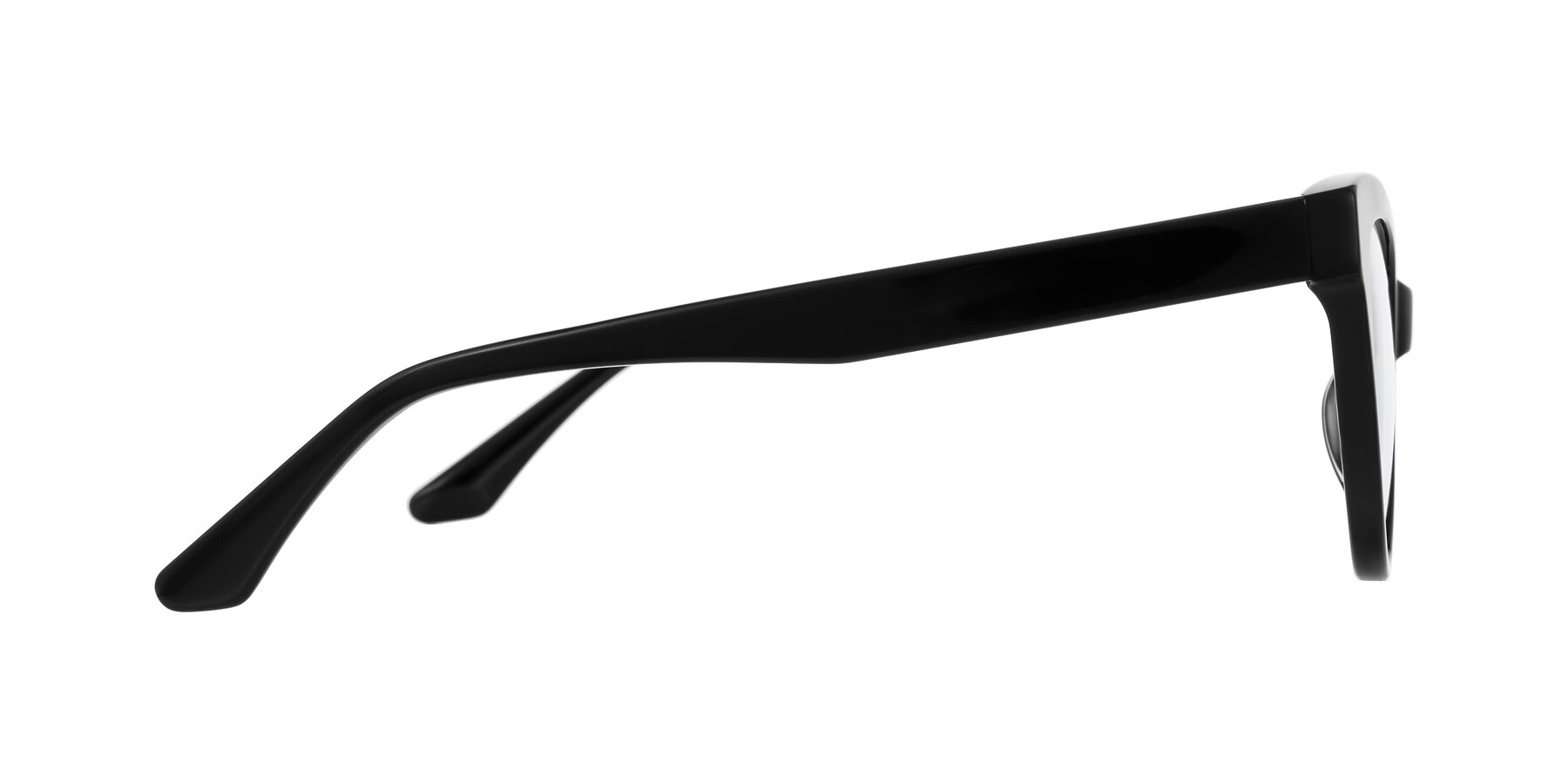 Side of Carrick in Black with Clear Eyeglass Lenses