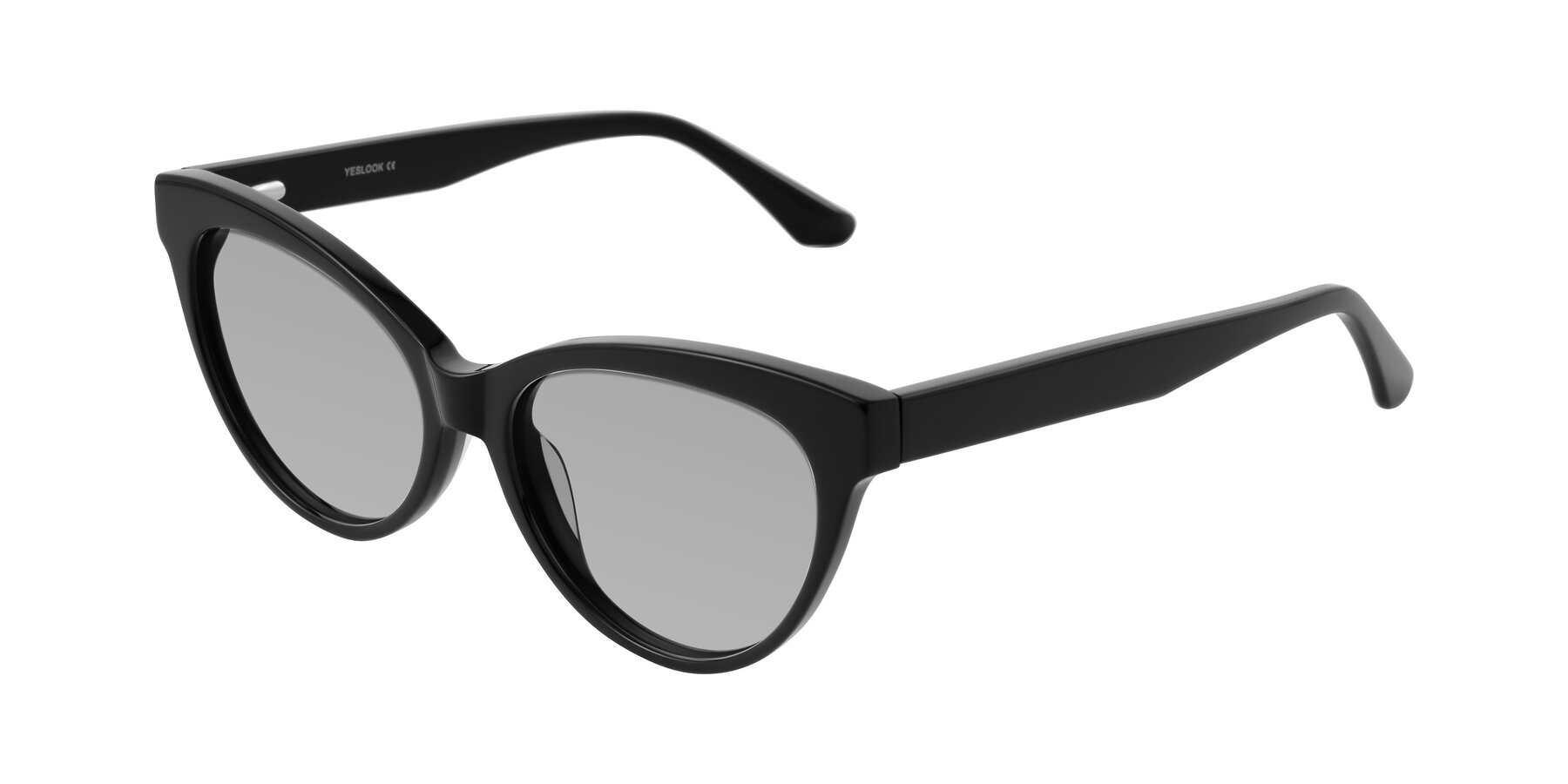 Angle of Carrick in Black with Light Gray Tinted Lenses