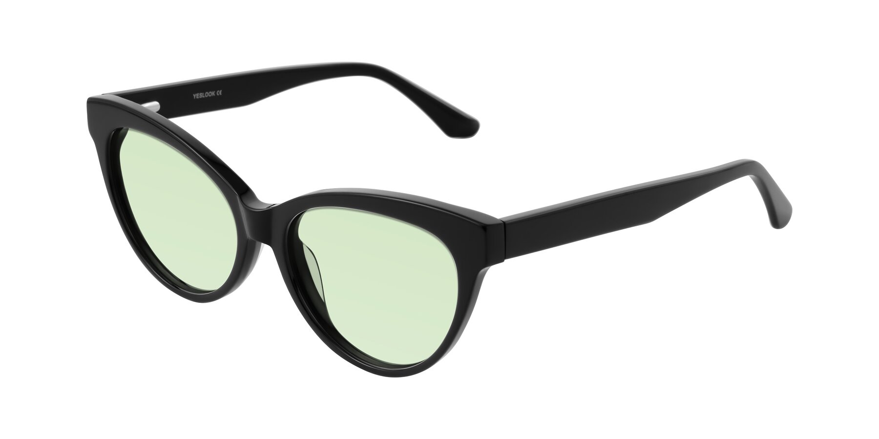 Angle of Carrick in Black with Light Green Tinted Lenses