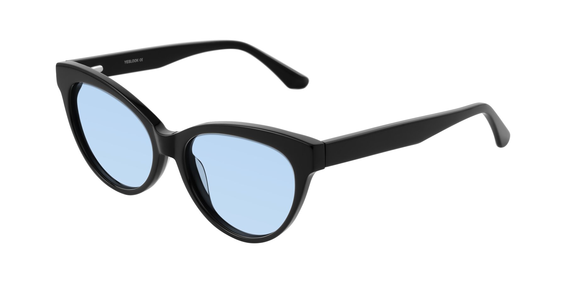 Angle of Carrick in Black with Light Blue Tinted Lenses