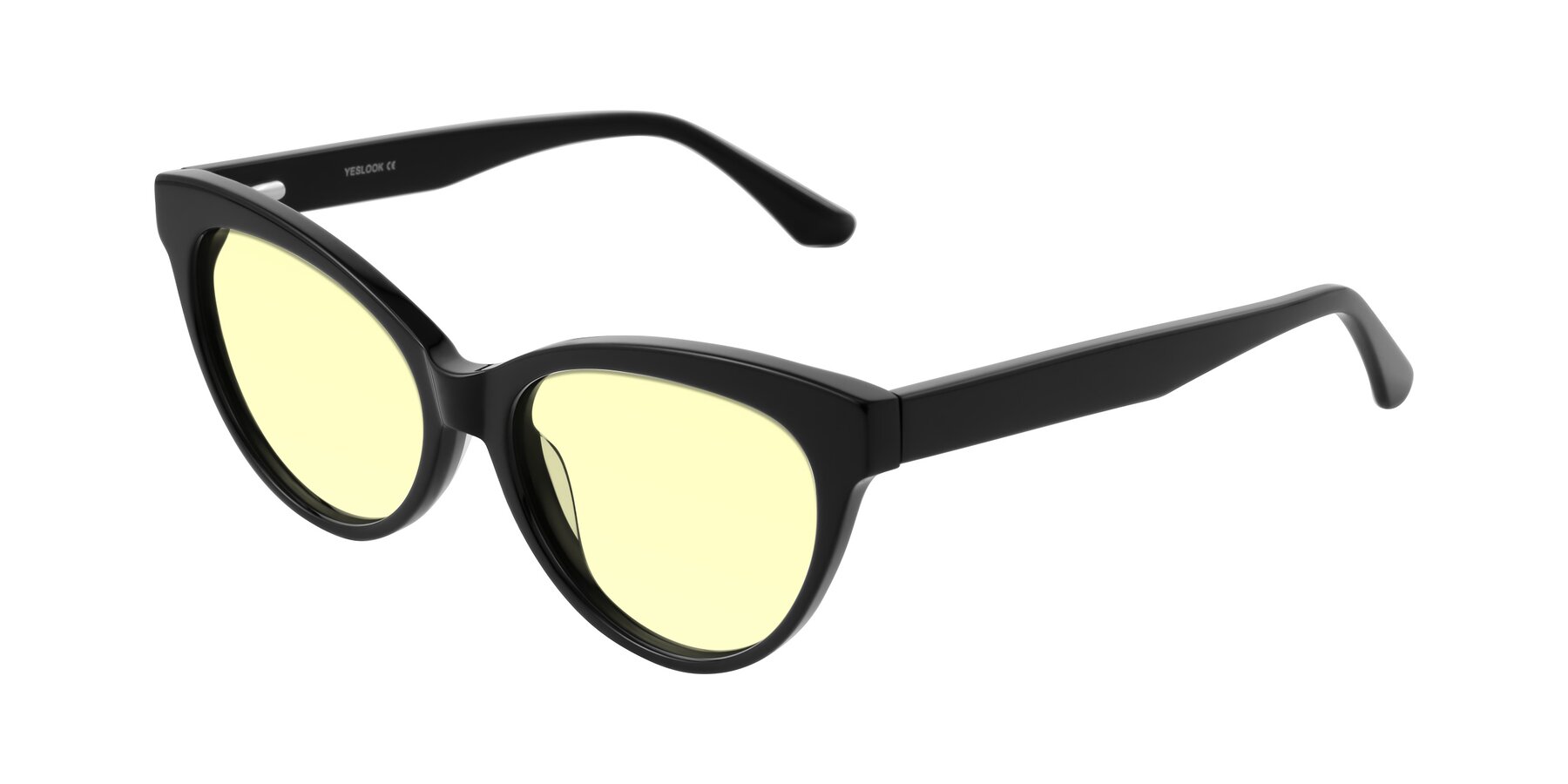 Angle of Carrick in Black with Light Yellow Tinted Lenses