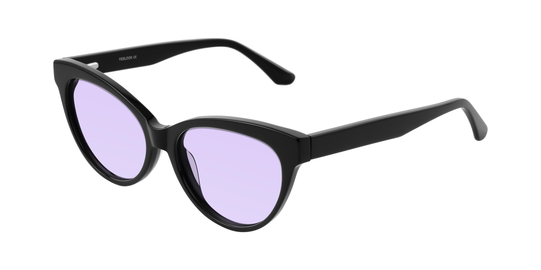 Angle of Carrick in Black with Light Purple Tinted Lenses