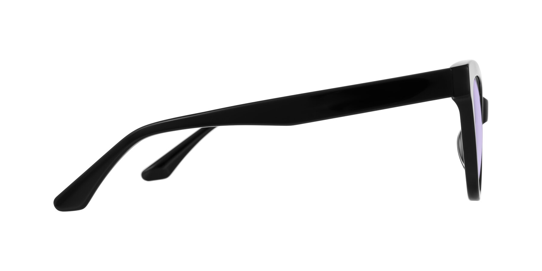 Side of Carrick in Black with Light Purple Tinted Lenses