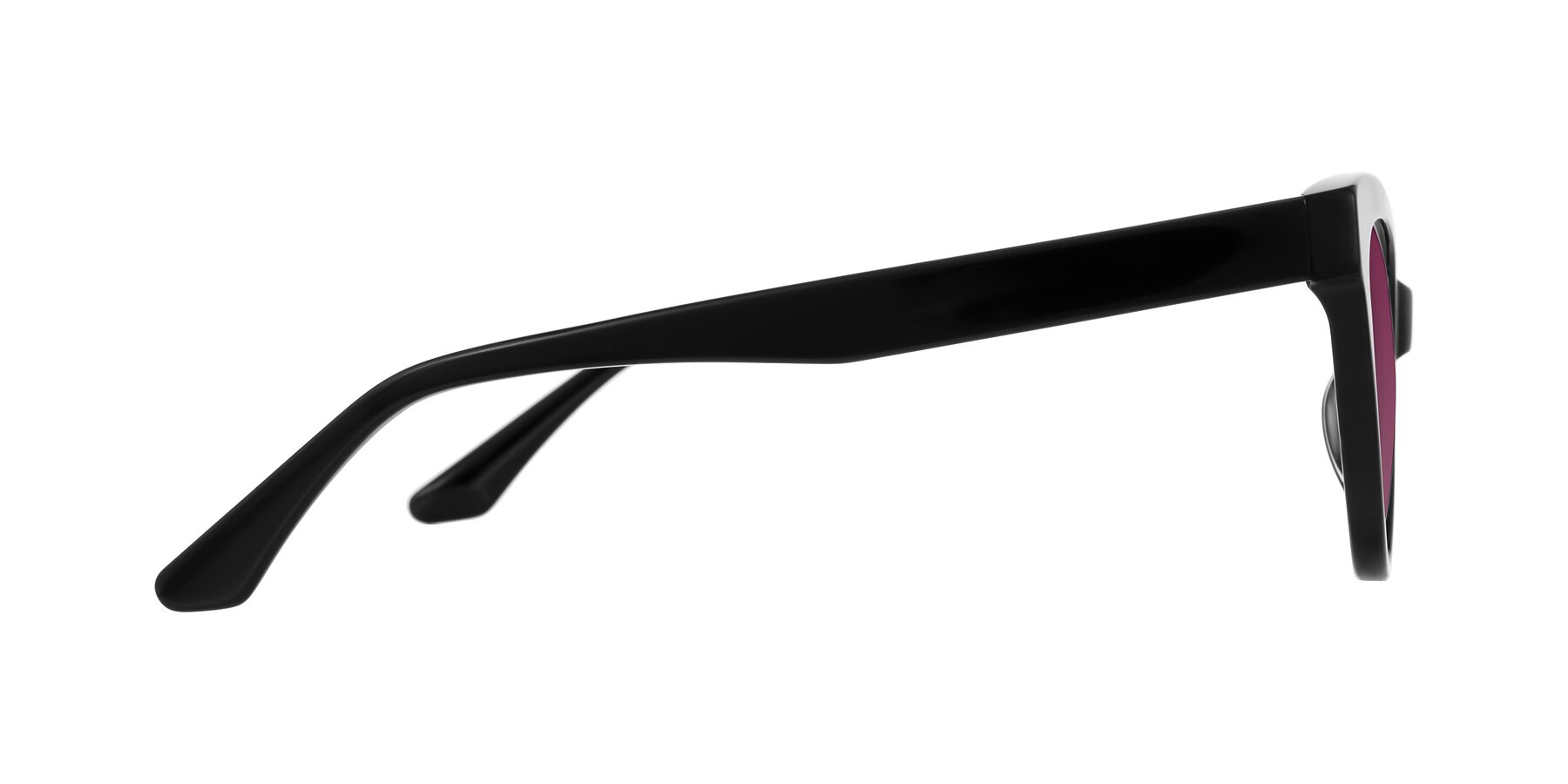 Side of Carrick in Black with Wine Tinted Lenses