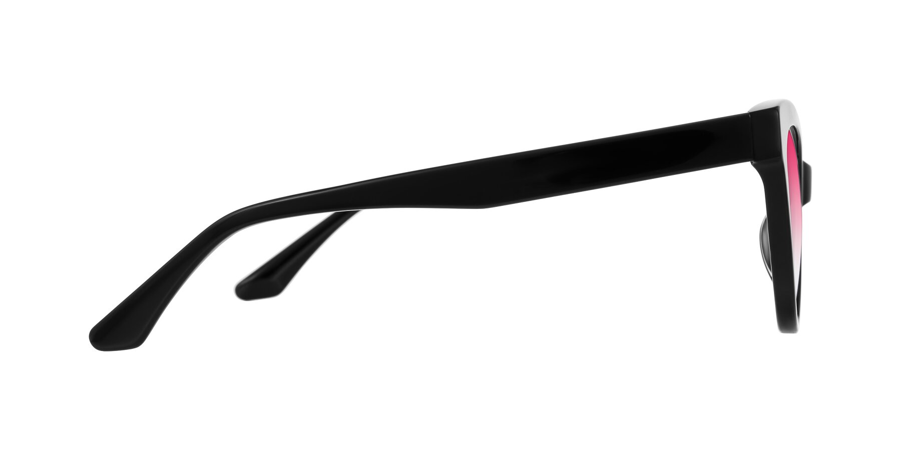 Side of Carrick in Black with Pink Gradient Lenses