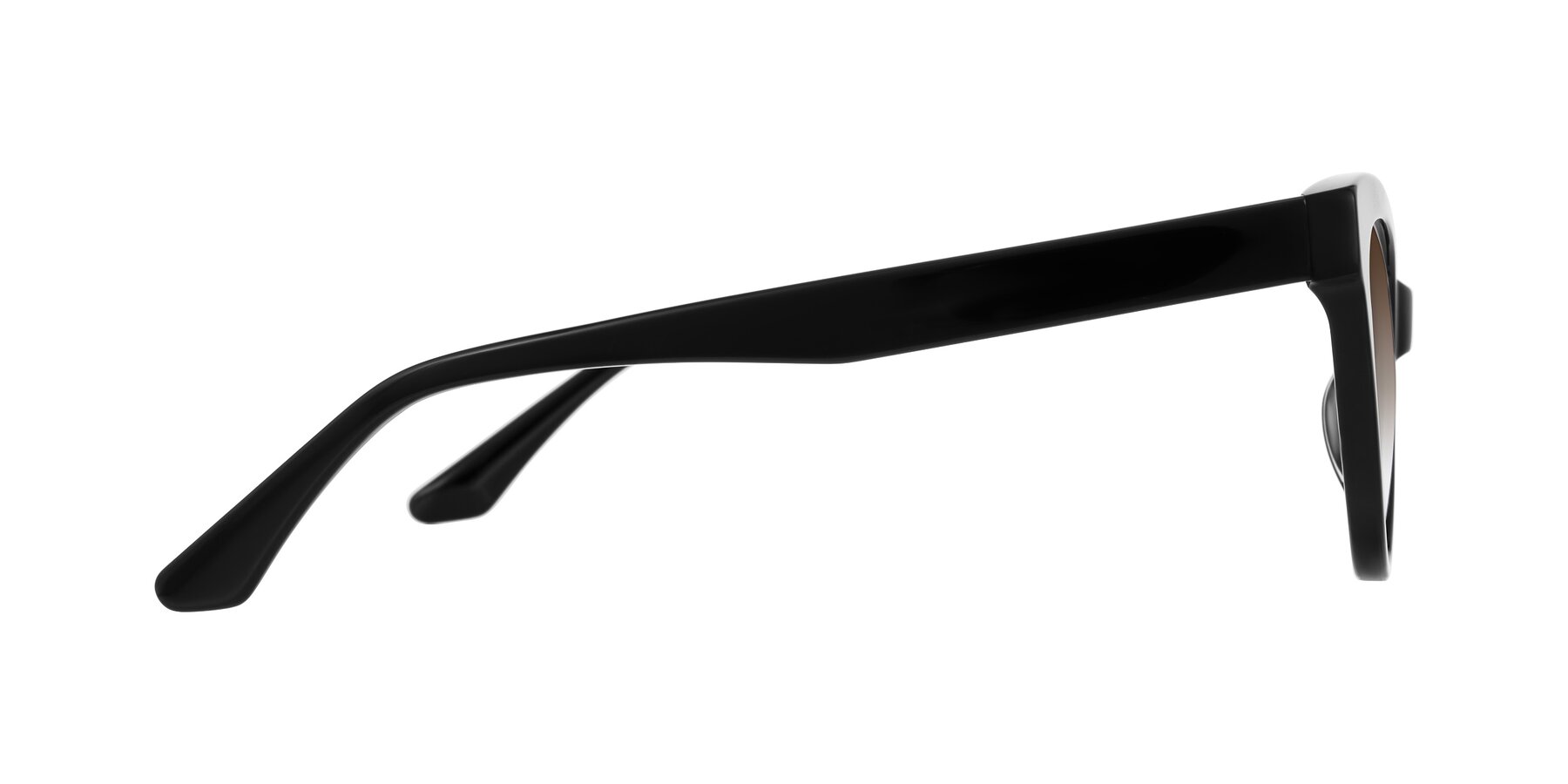 Side of Carrick in Black with Brown Gradient Lenses
