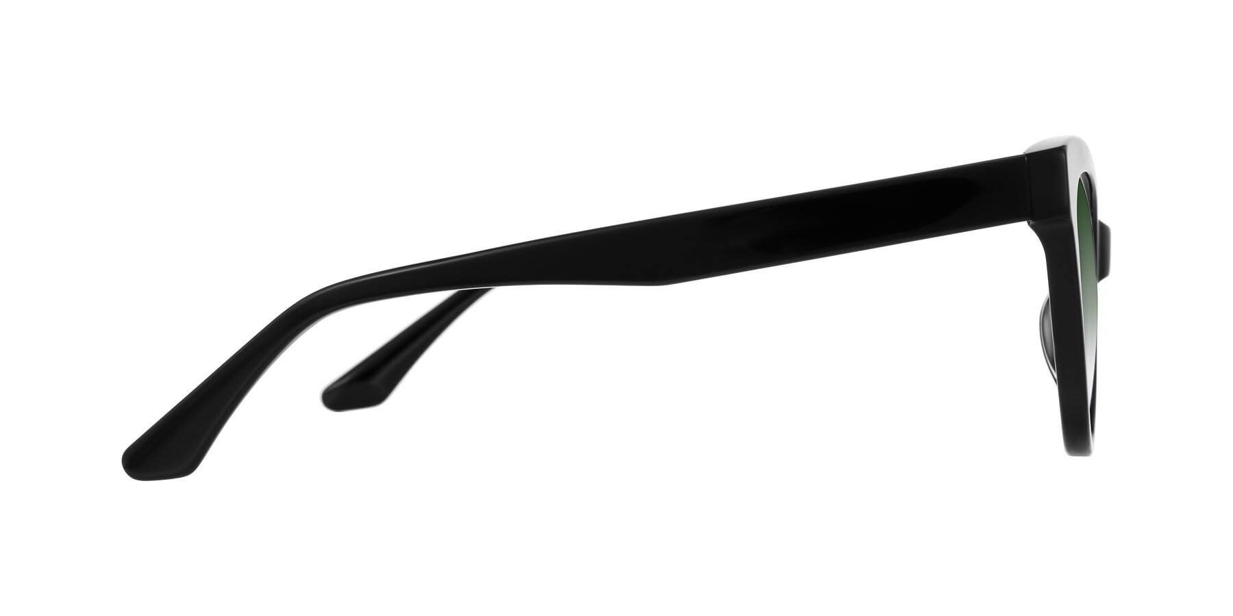 Side of Carrick in Black with Green Gradient Lenses