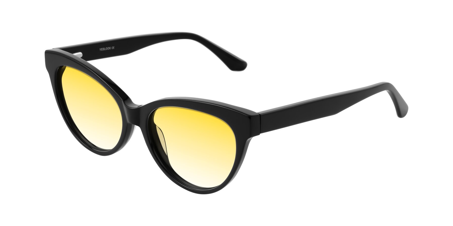 Angle of Carrick in Black with Yellow Gradient Lenses