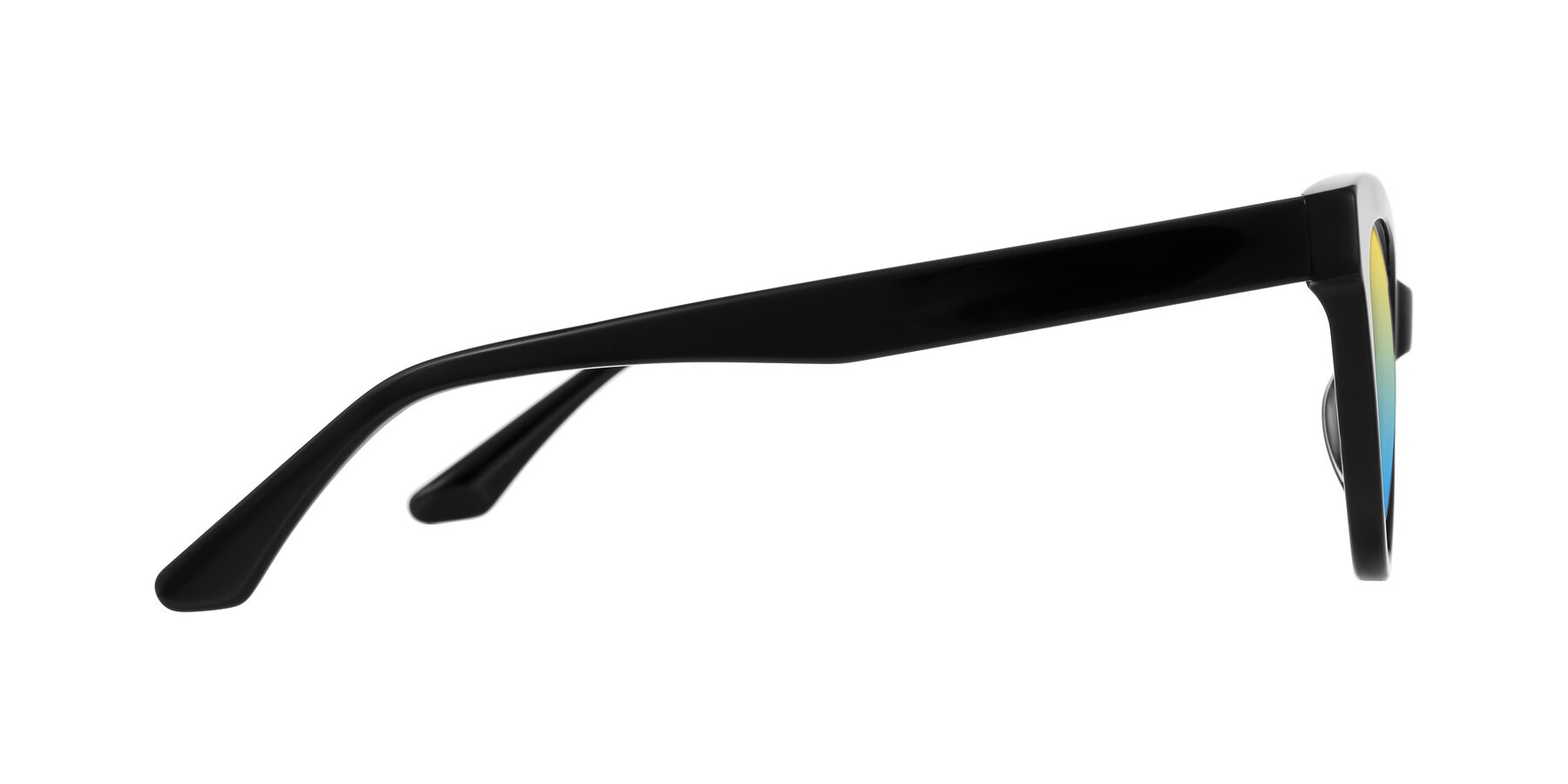 Side of Carrick in Black with Yellow / Blue Gradient Lenses