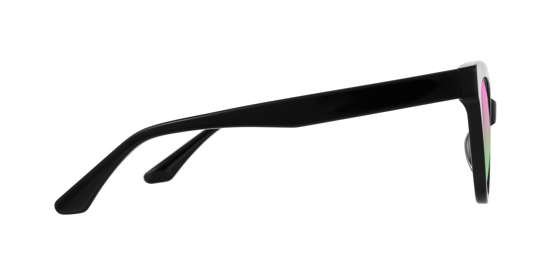 Side of Carrick in Black with Pink / Green Gradient Lenses