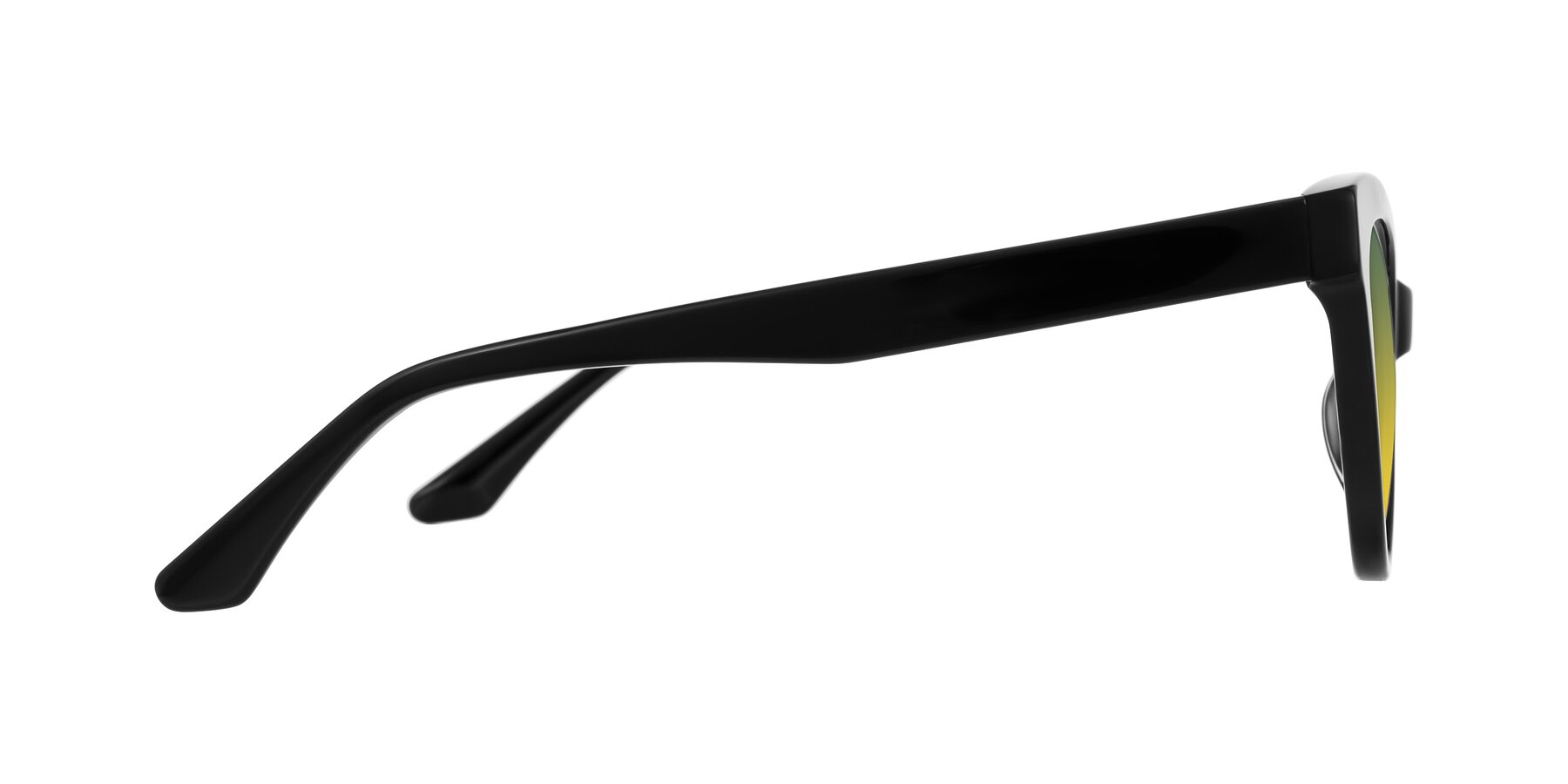 Side of Carrick in Black with Green / Yellow Gradient Lenses