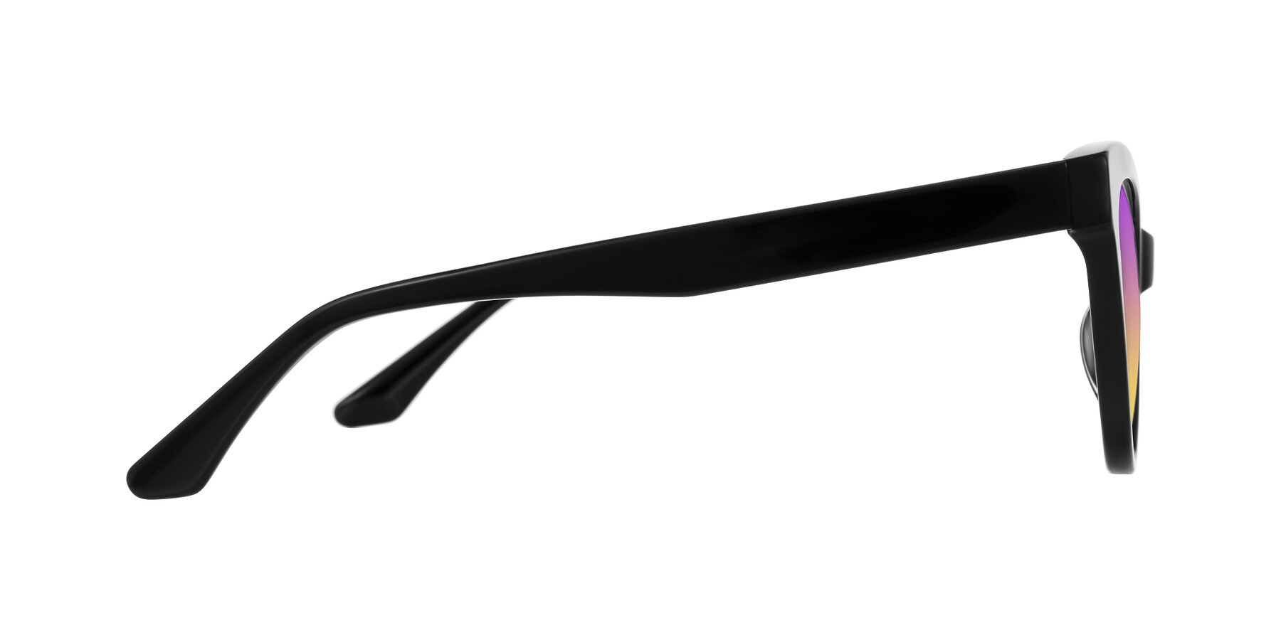 Side of Carrick in Black with Purple / Yellow Gradient Lenses