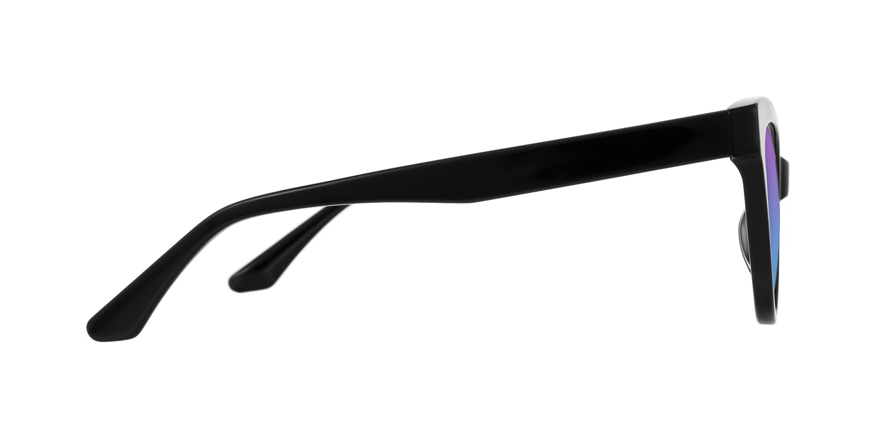 Side of Carrick in Black with Purple / Blue Gradient Lenses