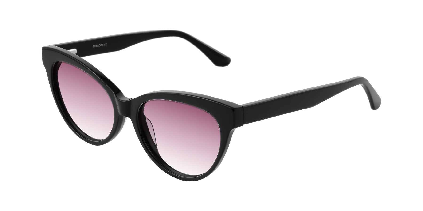 Angle of Carrick in Black with Wine Gradient Lenses