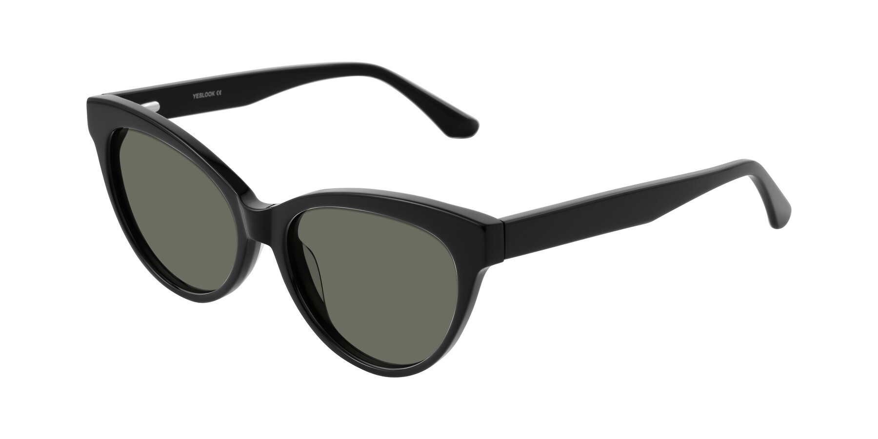 Angle of Carrick in Black with Gray Polarized Lenses