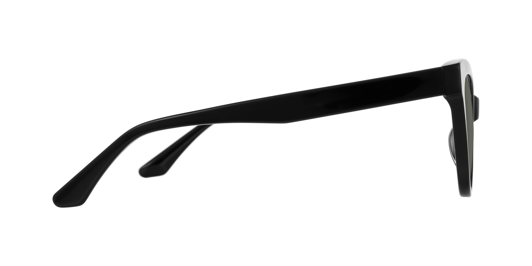 Side of Carrick in Black with Gray Polarized Lenses
