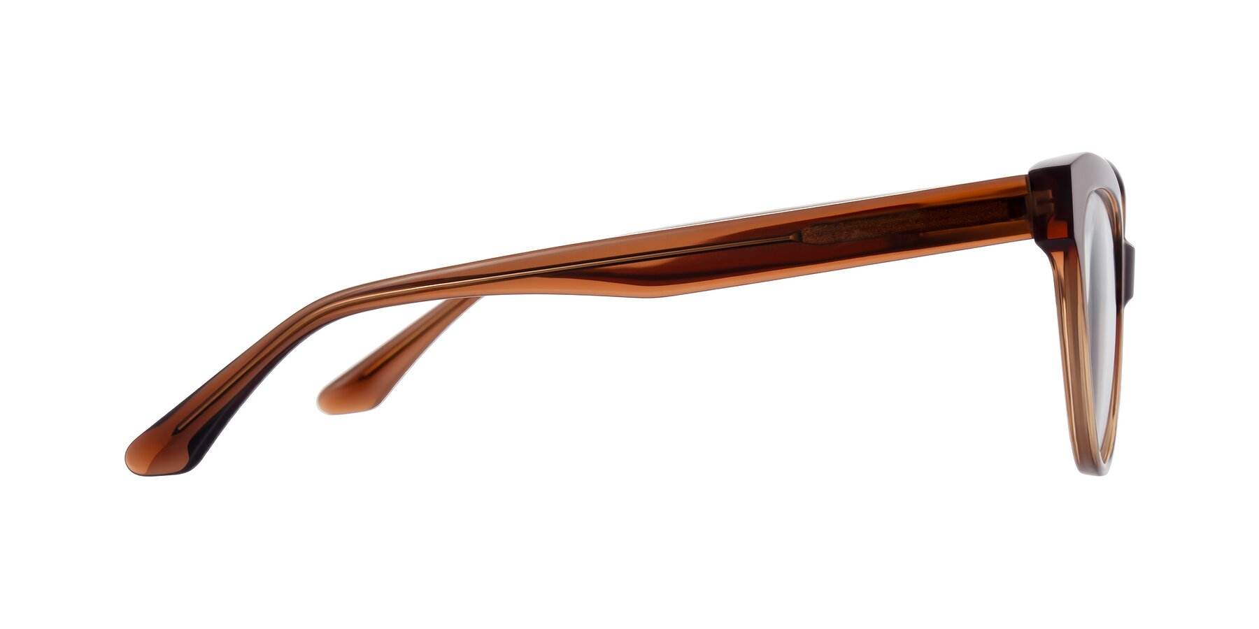 Side of Carrick in Brown with Clear Eyeglass Lenses