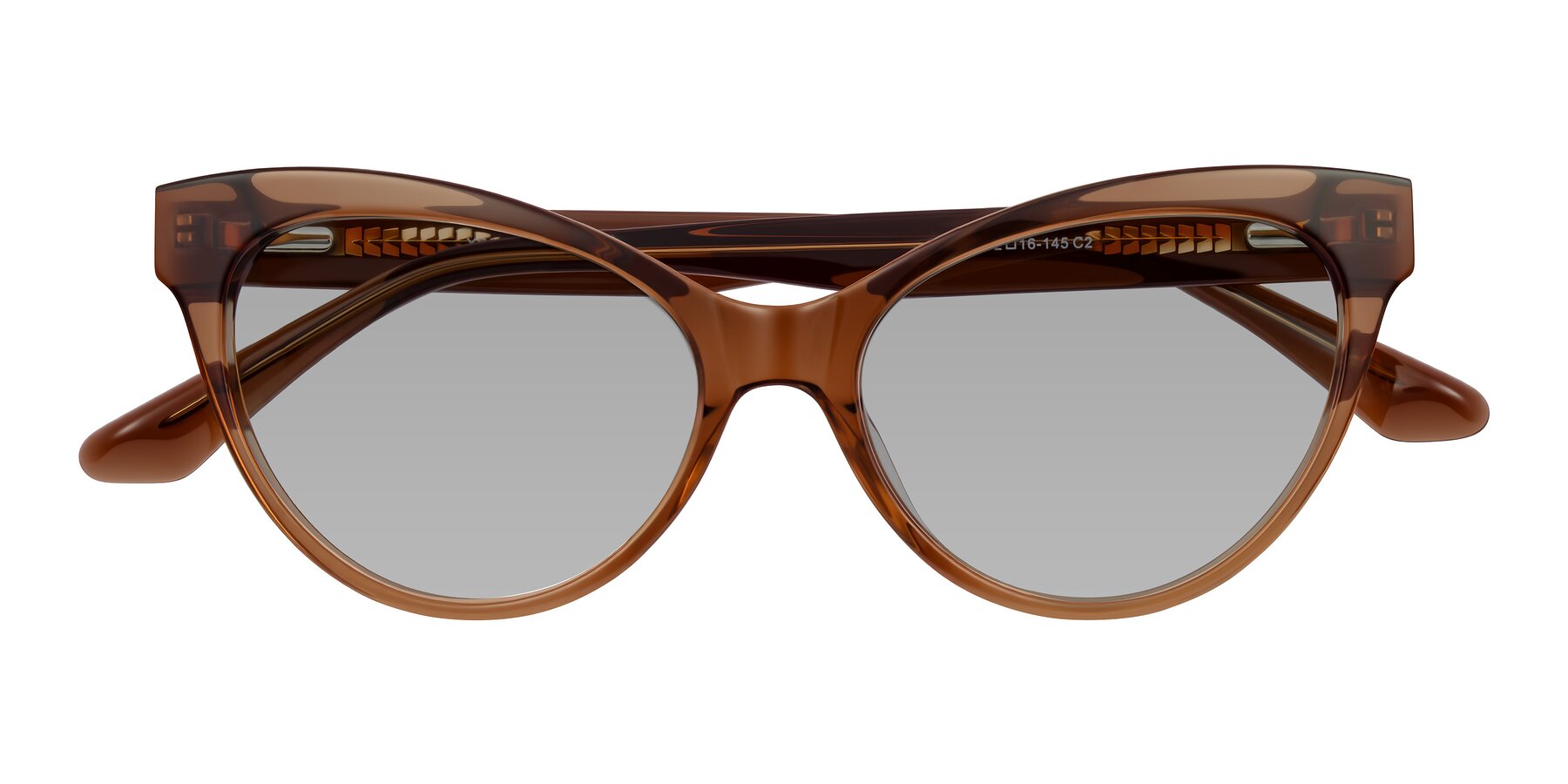 Folded Front of Carrick in Brown with Light Gray Tinted Lenses
