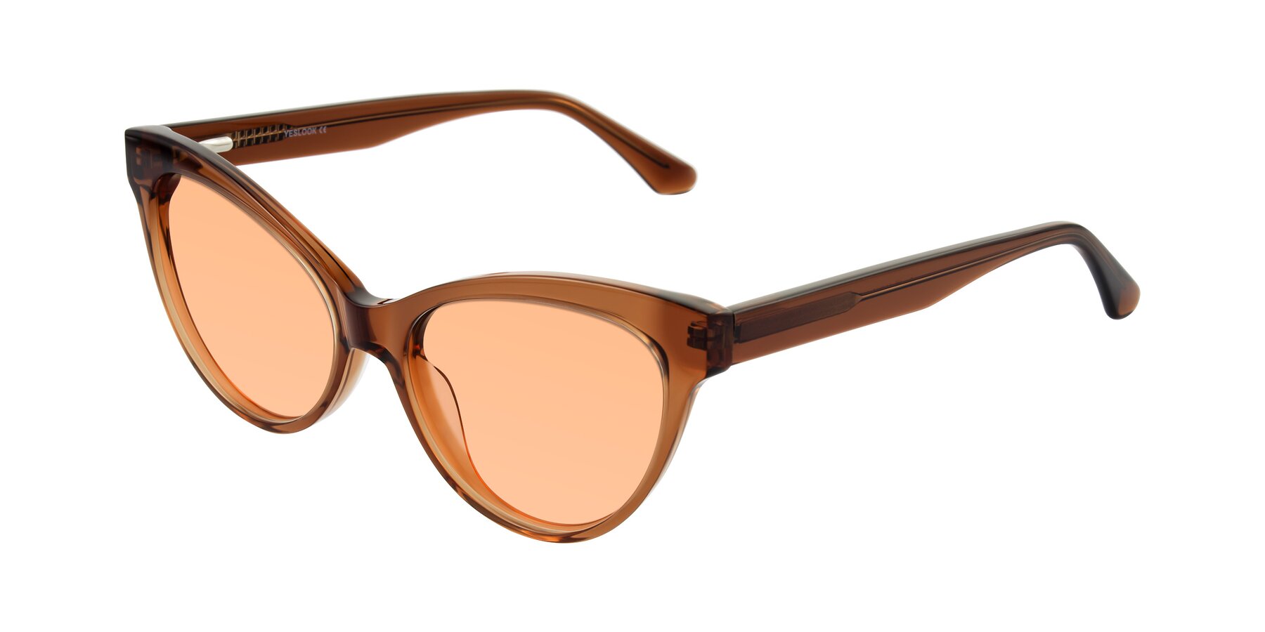 Angle of Carrick in Brown with Light Orange Tinted Lenses