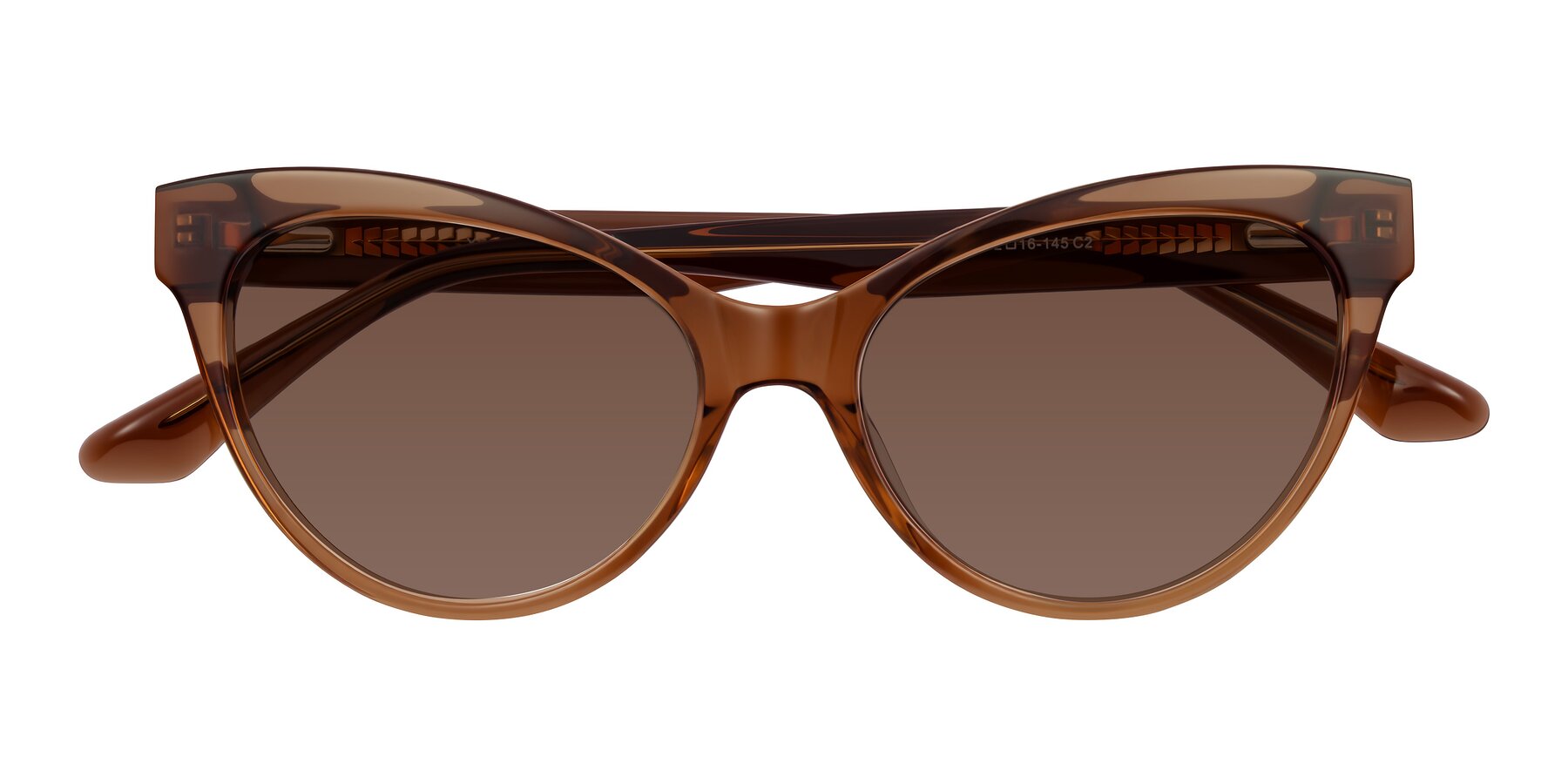 Folded Front of Carrick in Brown with Brown Tinted Lenses