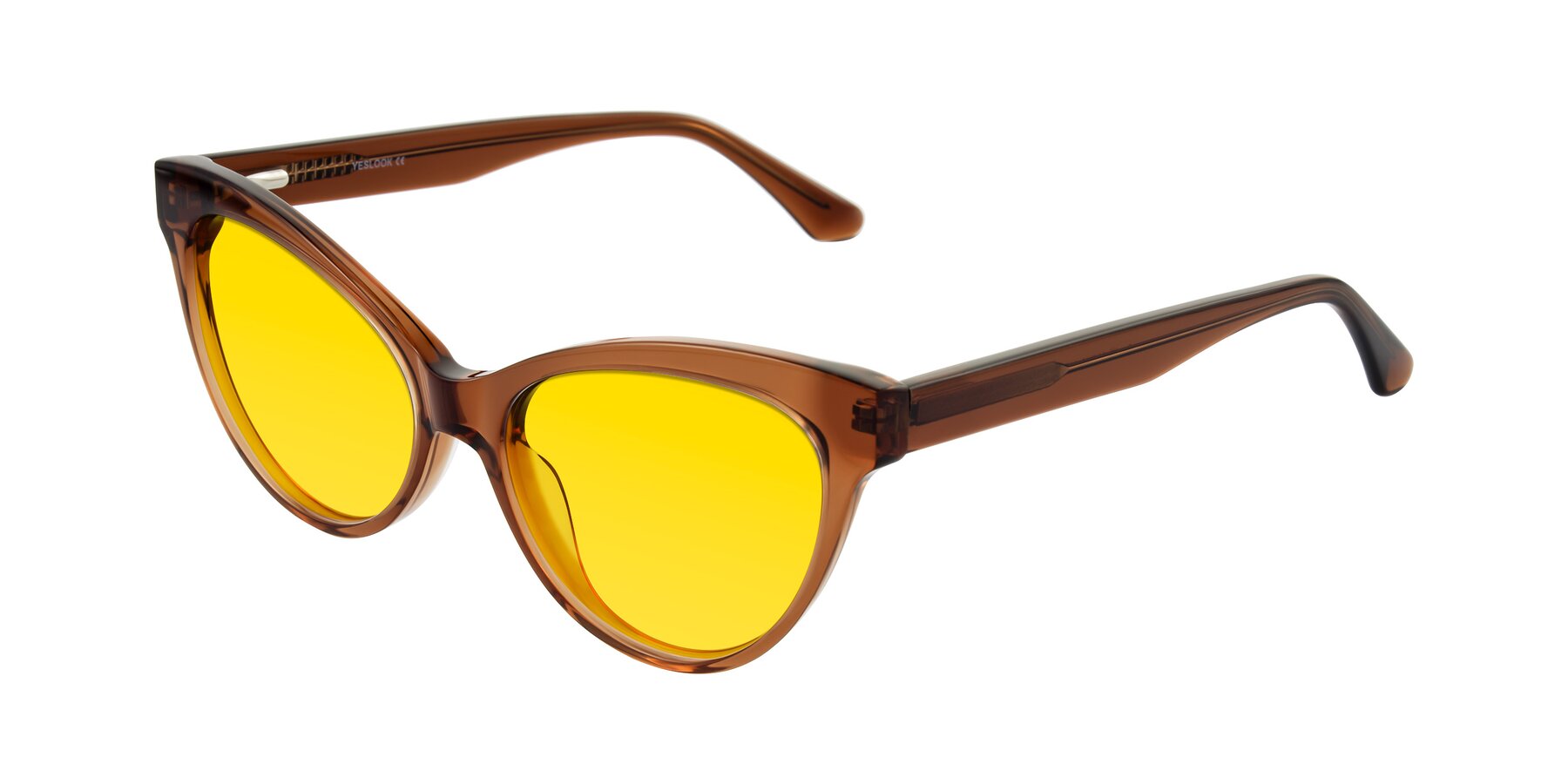 Angle of Carrick in Brown with Yellow Tinted Lenses