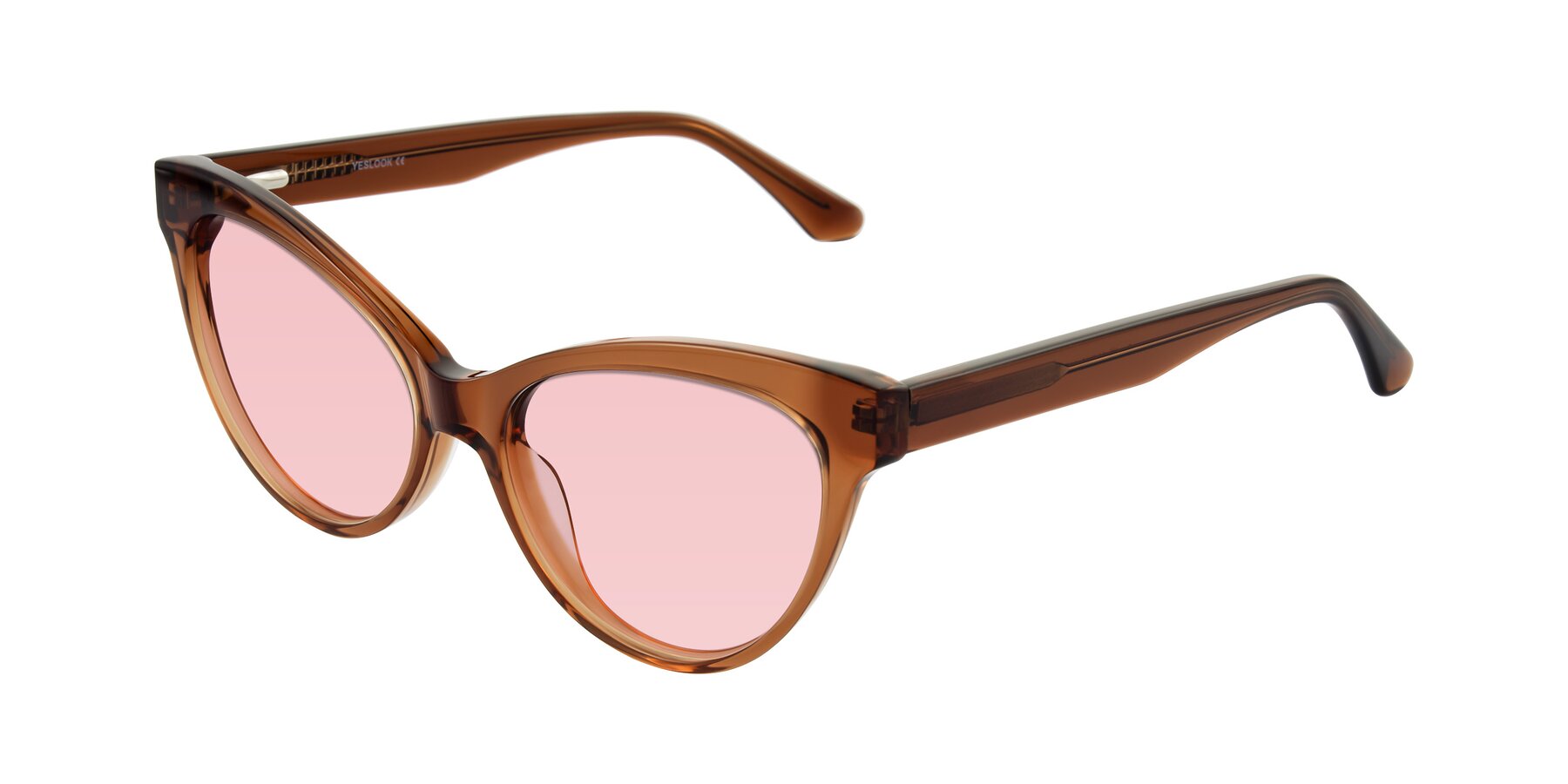 Angle of Carrick in Brown with Light Garnet Tinted Lenses